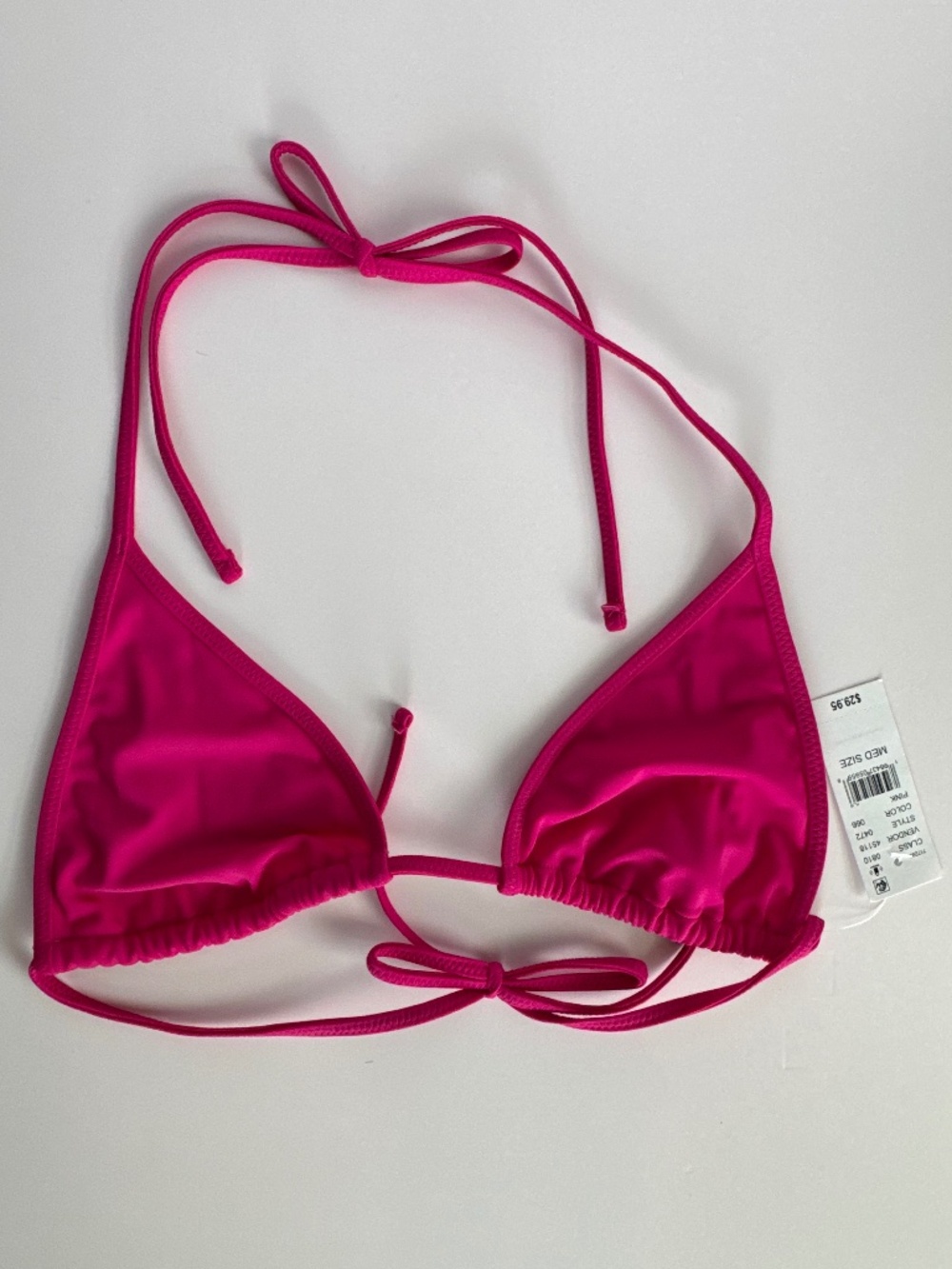 PacSun Reversible Gold & Hot Pink Triangle Bikini Top M NWT